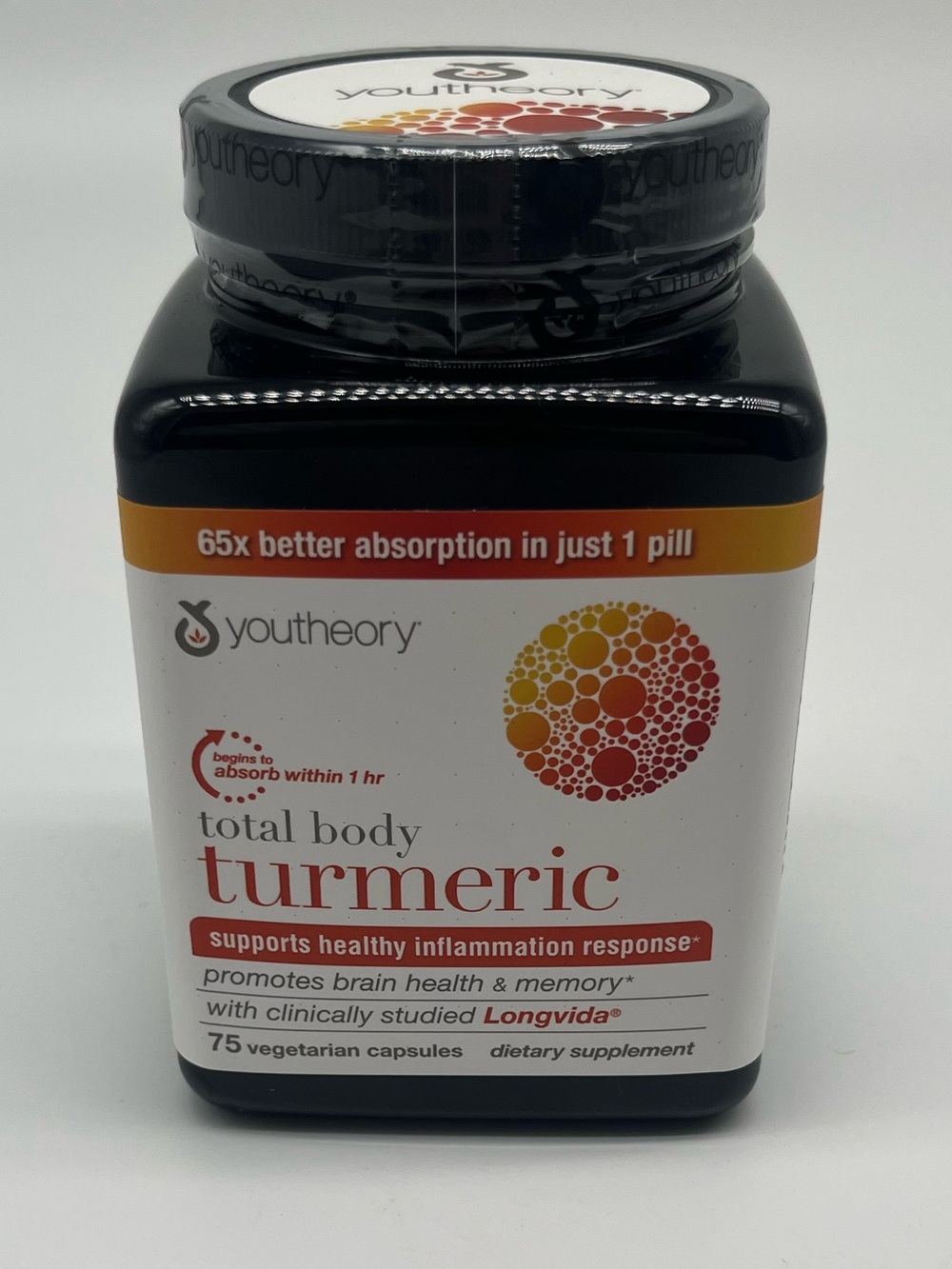 Youtheory Total Body Turmeric Supplement 75 capsules